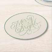 Eleganter Urlaub mit Merry und Bright Runder Pappuntersetzer (Angewinkelt)