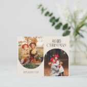 Eleganter Urlaub mit zwei Fotos Postkarte (Stehend Vorderseite)