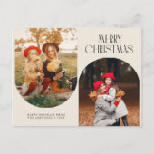 Eleganter Urlaub mit zwei Fotos Postkarte (Vorderseite)