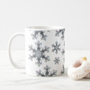 Eleganter Urlaub Schneeflocken Kaffeetasse