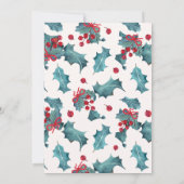 Eleganter Urlaub Winter Weihnachtsdusche Einladung (Rückseite)