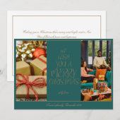 Eleganter Urlaub wünscht Weihnachtskarte Einladung (Vorne/Hinten)