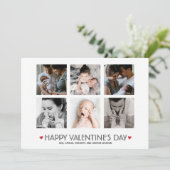 Eleganter Valentinstag 6. Feiertagskarte (Stehend Vorderseite)