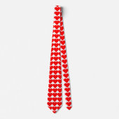 Eleganter Valentinstag Necktie mit rotem Herzen Krawatte (Vorderseite)