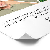 Eleganter Vater der Braut Geschenk Danke Geschenk Poster (Ecke)