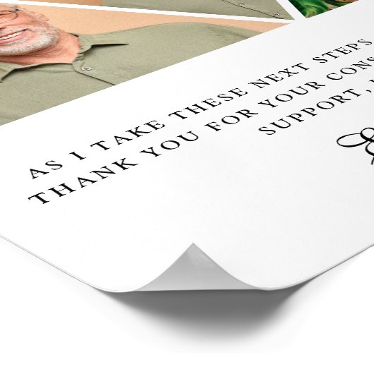 Eleganter Vater der Braut Geschenk Danke Geschenk Poster (Ecke)