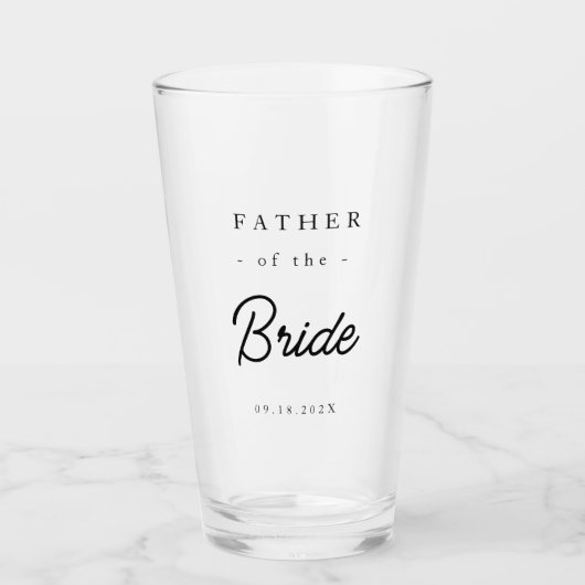 Eleganter Vater der Braut Glas (Vorderseite)