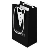Eleganter Vater der Braut Wedding Tuxedo Kleine Geschenktüte (Vorderseite Schrägansicht)