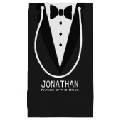 Eleganter Vater der Braut Wedding Tuxedo Kleine Geschenktüte (Vorderseite)