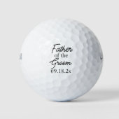 Eleganter Vater des Bräutigams Golfball (Vorderseite)