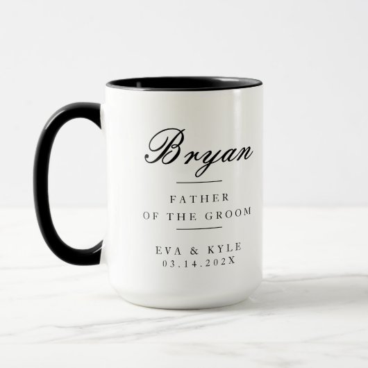 Eleganter Vater des Bräutigams Tasse (Links)