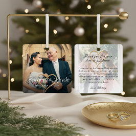 Eleganter Vater des Bride Foto Memory Keepake Ornament Aus Metall
