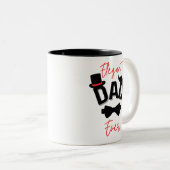 Eleganter Vater je Vatertag Zweifarbige Tasse (VorderseiteRechts)
