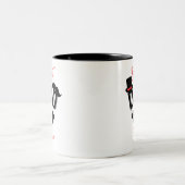 Eleganter Vater je Vatertag Zweifarbige Tasse (Mittel)