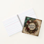 Eleganter Vatertag Steampunk und Blumen Notizblock (Innenseite)