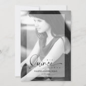 Eleganter Vellum-Effekt Quinceñera Ausgeklügelt Einladung (Vorderseite)