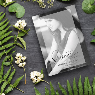 Eleganter Vellum-Effekt Quinceñera Ausgeklügelt Einladung