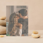 Eleganter Vellum Overlay Foto QR Code Save The Date