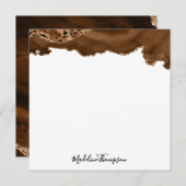 Eleganter Velvet Rust Gold Marble Agate Geode Squa Mitteilungskarte (Vorne/Hinten)