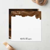 Eleganter Velvet Rust Gold Marble Agate Geode Squa Mitteilungskarte (Vorderseite/Rückseite Beispiel)