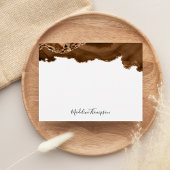 Eleganter Velvet Rust Gold Marmorgeode Mitteilungskarte