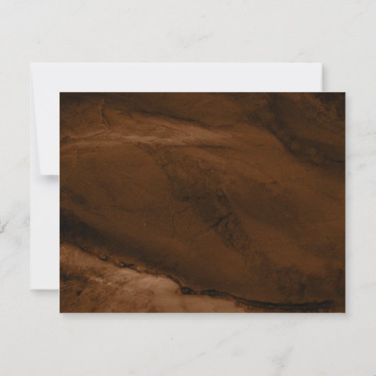 Eleganter Velvet Rust Gold Marmorgeode Mitteilungskarte (Rückseite)