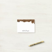 Eleganter Velvet Rust Gold Marmorgeode Post-it Klebezettel (Auf Schreibtisch)