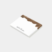 Eleganter Velvet Rust Gold Marmorgeode Post-it Klebezettel (angewinkelt)