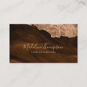 Eleganter Velvet Rust Gold Marmorgeode Visitenkarte