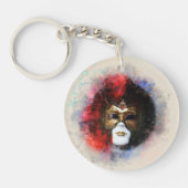 Eleganter Venezianischer Karnevalsmaske Schlüssela Schlüsselanhänger (Vorderseite)