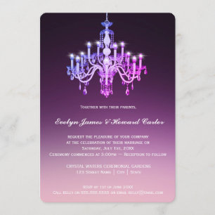 Eleganter venezianischer Kronleuchter Hochzeitse Einladung