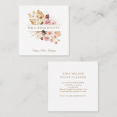 Eleganter Veranstaltungsplaner Rosenstraße Platz B Quadratische Visitenkarte (Vorne/Hinten)