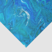 Eleganter verrückter Spitze-Achat 2 - blaues Aqua Seidenpapier (Detail)