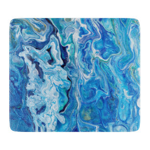 Eleganter verrückter Spitze-Achat 6 - Ozean-Blau Schneidebrett