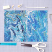 Eleganter verrückter Spitze-Achat 6 - Ozean-Blau Seidenpapier (Handwerk)