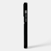 Eleganter Versace-Stil-Rand Silber-Grauer Barock F iPhone Hülle (Linke Seite)