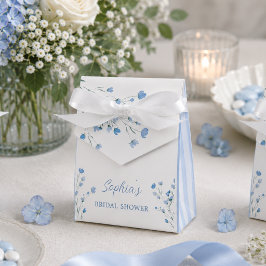 Eleganter verstaubter blauer Schleifen Coquette Br Geschenkschachtel