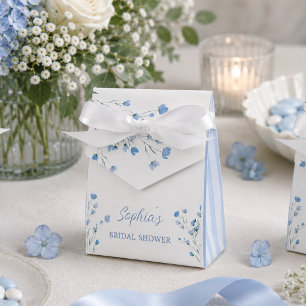 Eleganter verstaubter blauer Schleifen Coquette Br Geschenkschachtel