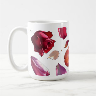 Eleganter verstreuter Blumenblüten-Mug Moderner Kaffeetasse