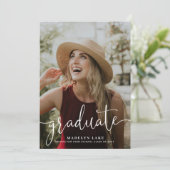 Eleganter vertikaler Four Foto 2023 Abschluss Ankündigung (Stehend Vorderseite)