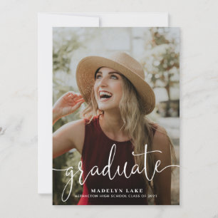 Eleganter vertikaler Four Foto 2023 Abschluss Ankündigung