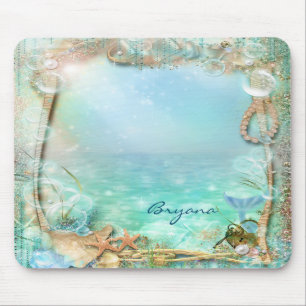 Eleganter verzauberter Meerestrand-tropischer Maus Mousepad