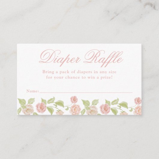 Eleganter verzauberter rosafarbener Blütenblättert Begleitkarte (Vorderseite)