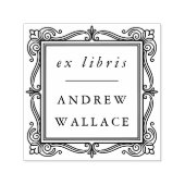 Eleganter, verzierter Ex Libris Selbstfärbestempel Permastempel (Design)
