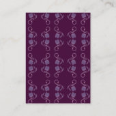 Eleganter Verzierter, geflorierter QR-Code Hochzei Begleitkarte (Rückseite)