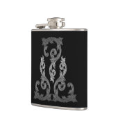 Eleganter Verzierter Goth-Design-Flasche Flachmann (Links)