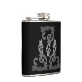 Eleganter Verzierter Goth-Design-Flasche Flachmann (Rechts)