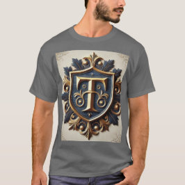 Eleganter Verzierter Heraldischer Schild T-Shirt