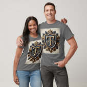 Eleganter Verzierter Heraldischer Schild T-Shirt (Unisex)