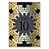 Eleganter, Verzierter, klassischer Rahmen mit gold Tischnummer (Vorderseite)